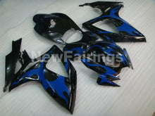 Cargar imagen en el visor de la galería, Black and Blue Flame - GSX-R600 06-07 Fairing Kit -