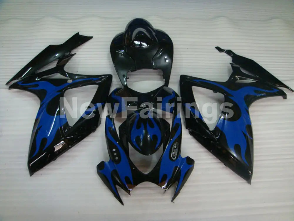 Black and Blue Flame - GSX-R600 06-07 Fairing Kit -