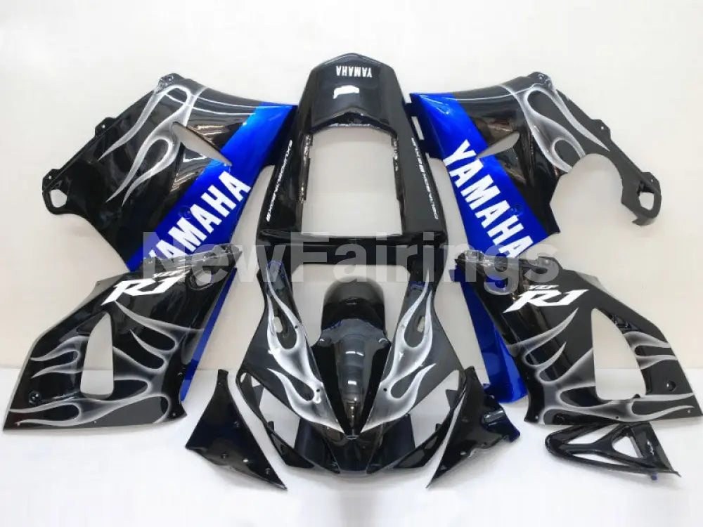 Black and Blue Flame - YZF-R1 00-01 Fairing Kit - Vehicles