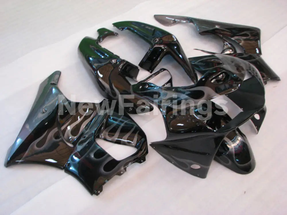 Black and Grey Flame - CBR 919 RR 98-99 Fairing Kit -