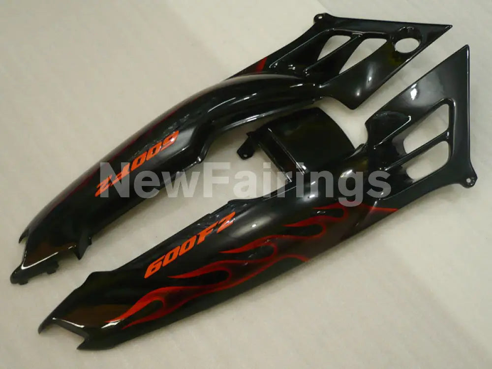 Black and Orange Flame - CBR600 F2 91-94 Fairing Kit -