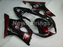 Cargar imagen en el visor de la galería, Black and Red Flame - GSX - R1000 03 - 04 Fairing Kit