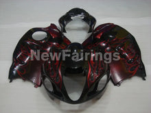 Cargar imagen en el visor de la galería, Black and Red Flame - GSX1300R Hayabusa 99-07 Fairing Kit