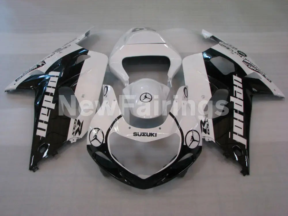 Black and White Jordan - GSX-R600 01-03 Fairing Kit -