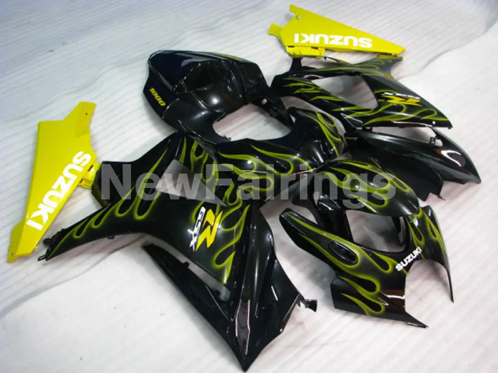 Black and Yellow Flame - GSX - R1000 07 - 08 Fairing Kit