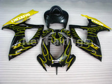 Cargar imagen en el visor de la galería, Black and Yellow Flame - GSX-R600 06-07 Fairing Kit -