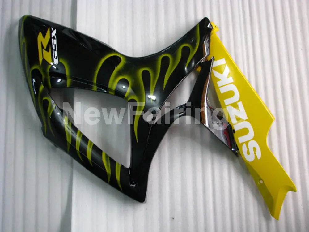 Black and Yellow Flame - GSX-R750 06-07 Fairing Kit