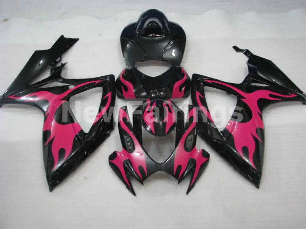 Black and Pink Flame - GSX-R750 06-07 Fairing Kit Vehicles