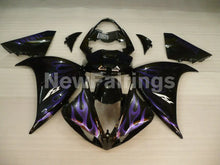 Cargar imagen en el visor de la galería, Black Purple Flame - YZF-R1 12-14 Fairing Kit - Vehicles &amp;