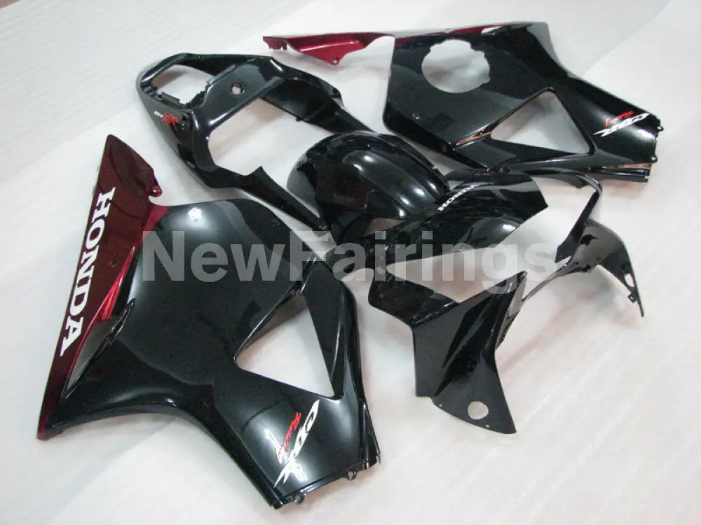 Black Red Factory Style - CBR 954 RR 02-03 Fairing Kit -