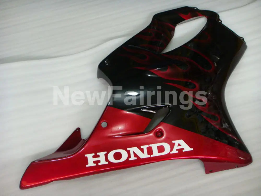 Black and Red Flame - CBR600 F4i 01-03 Fairing Kit -