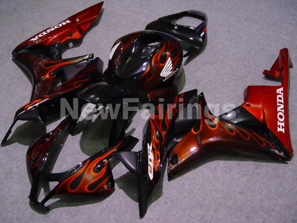 Black Red Flame - CBR600RR 07-08 Fairing Kit - Vehicles &