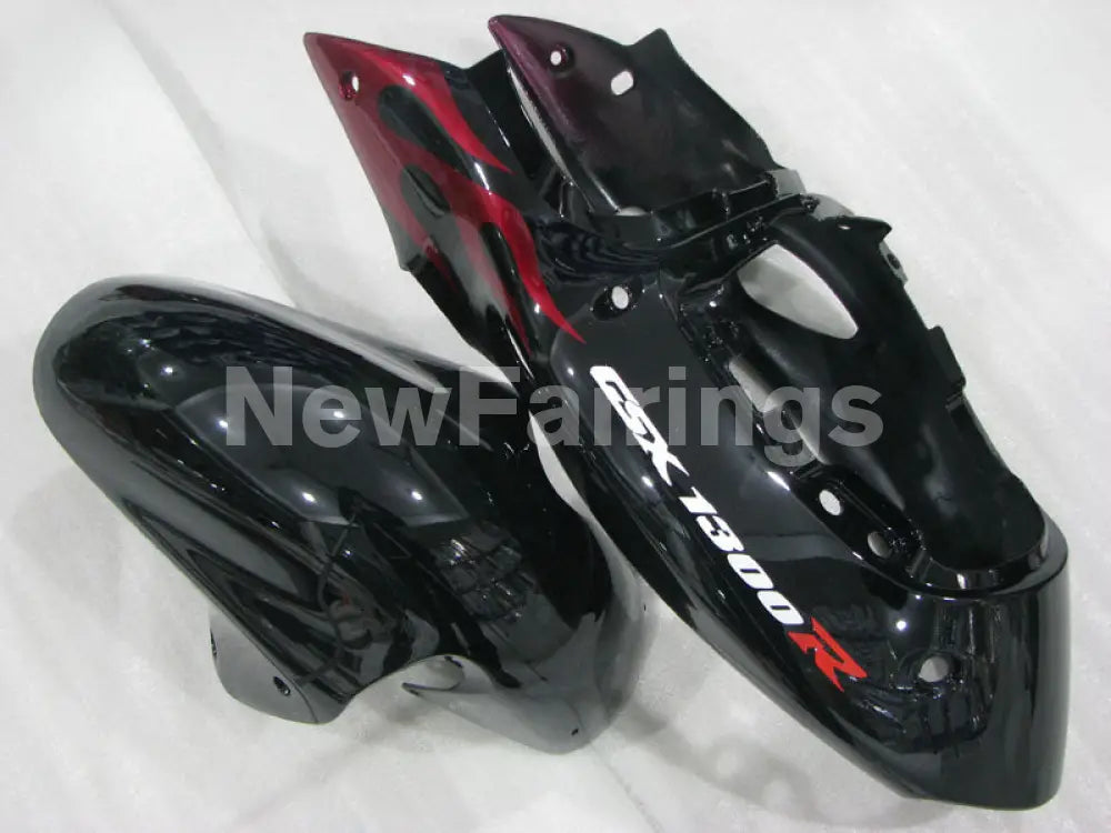 Black Red Flame - GSX1300R Hayabusa 99-07 Fairing Kit