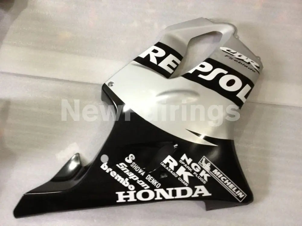 Black and Silver Repsol - CBR600 F4i 01-03 Fairing Kit -