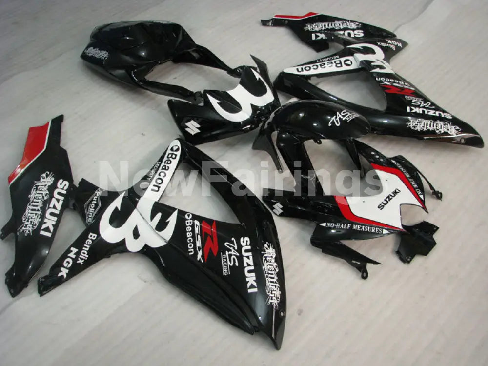 Black and White Beacon - GSX-R750 08-10 Fairing Kit