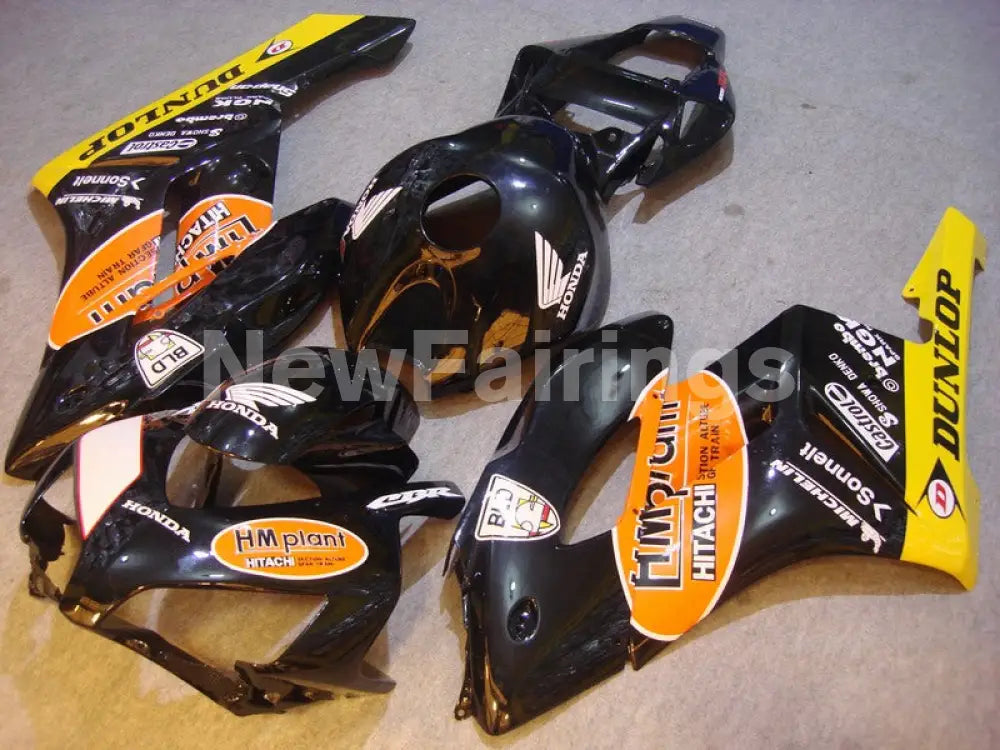 Black Yellow HM plant - CBR1000RR 04-05 Fairing Kit -