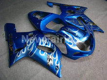 Cargar imagen en el visor de la galería, Blue and Silver Flame - GSX-R600 01-03 Fairing Kit -