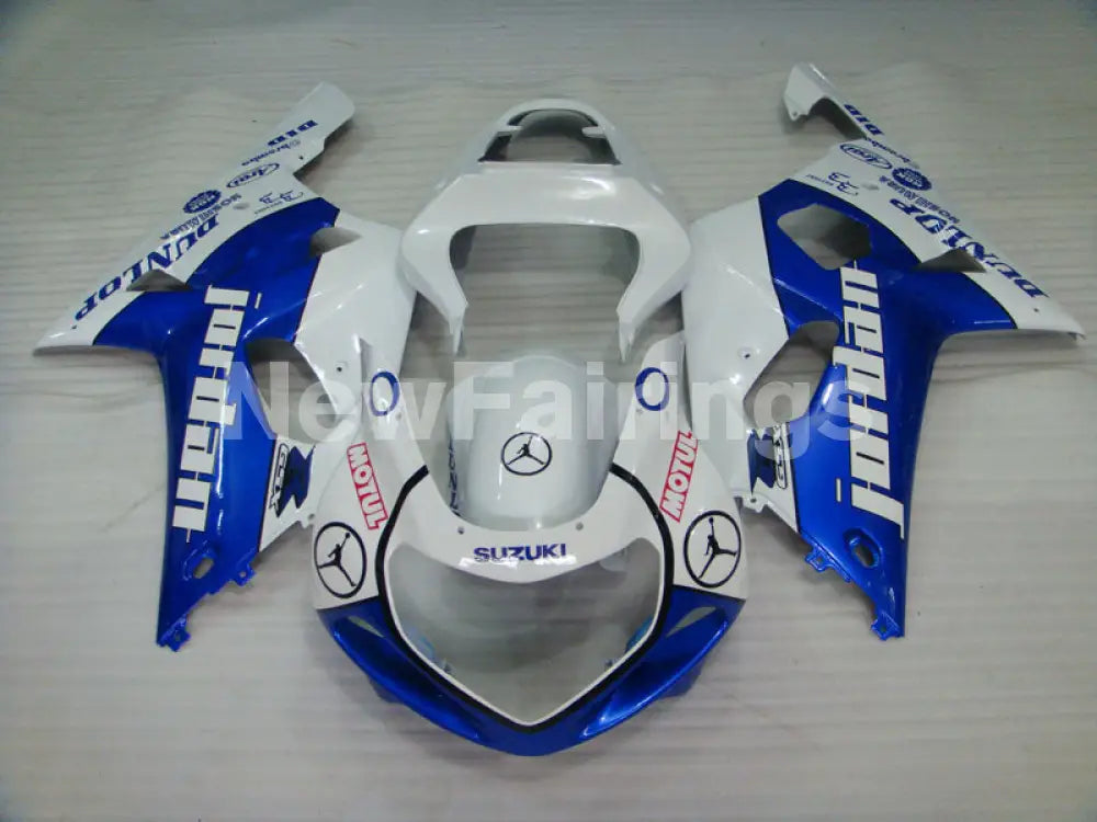 Blue and White Jordan - GSX-R600 01-03 Fairing Kit -