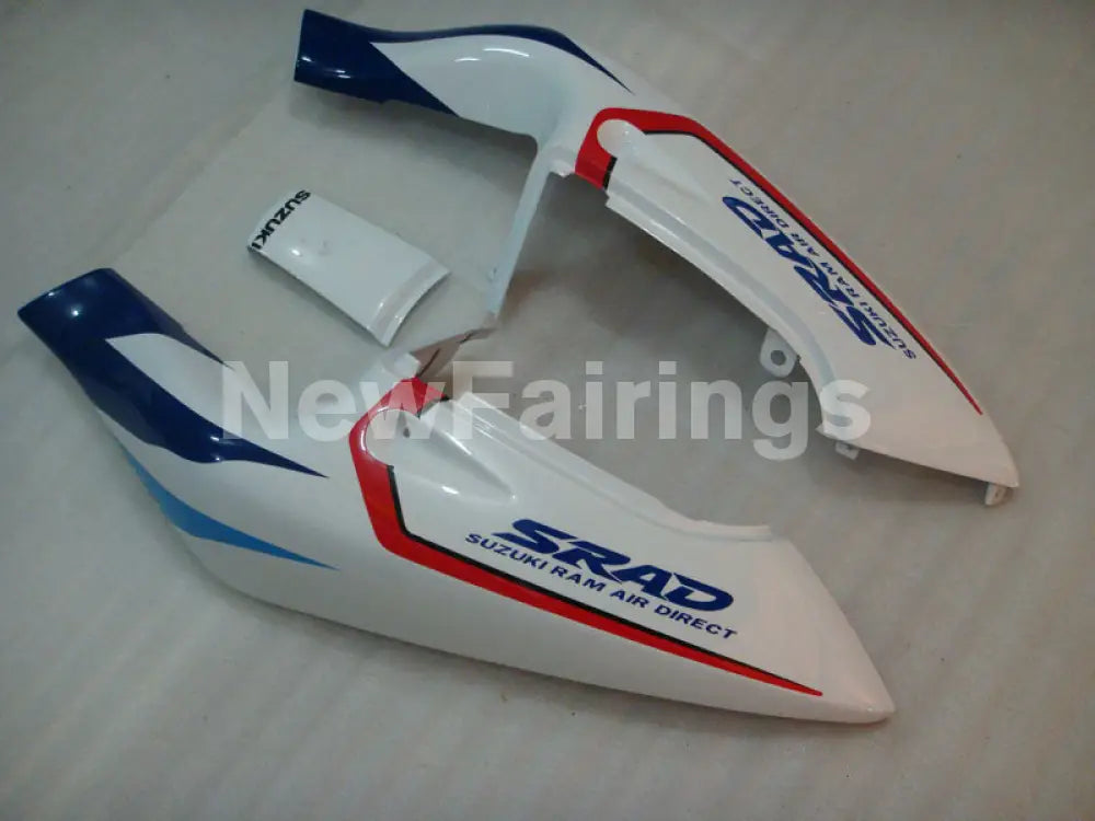 Blue and White Red Factory Style - GSX-R600 96-00 Fairing