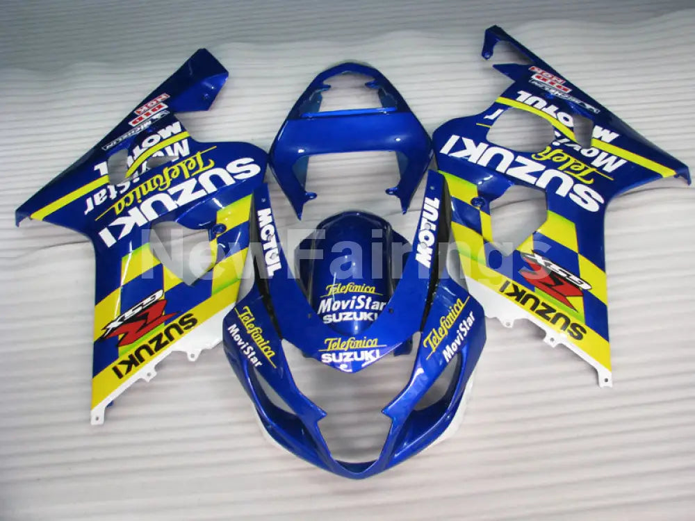 Blue and Yellow Movistar - GSX-R750 04-05 Fairing Kit