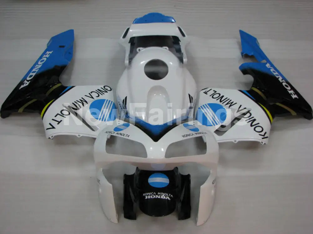 Blue White and Black Konica Minolta - CBR600RR 03-04 Fairing