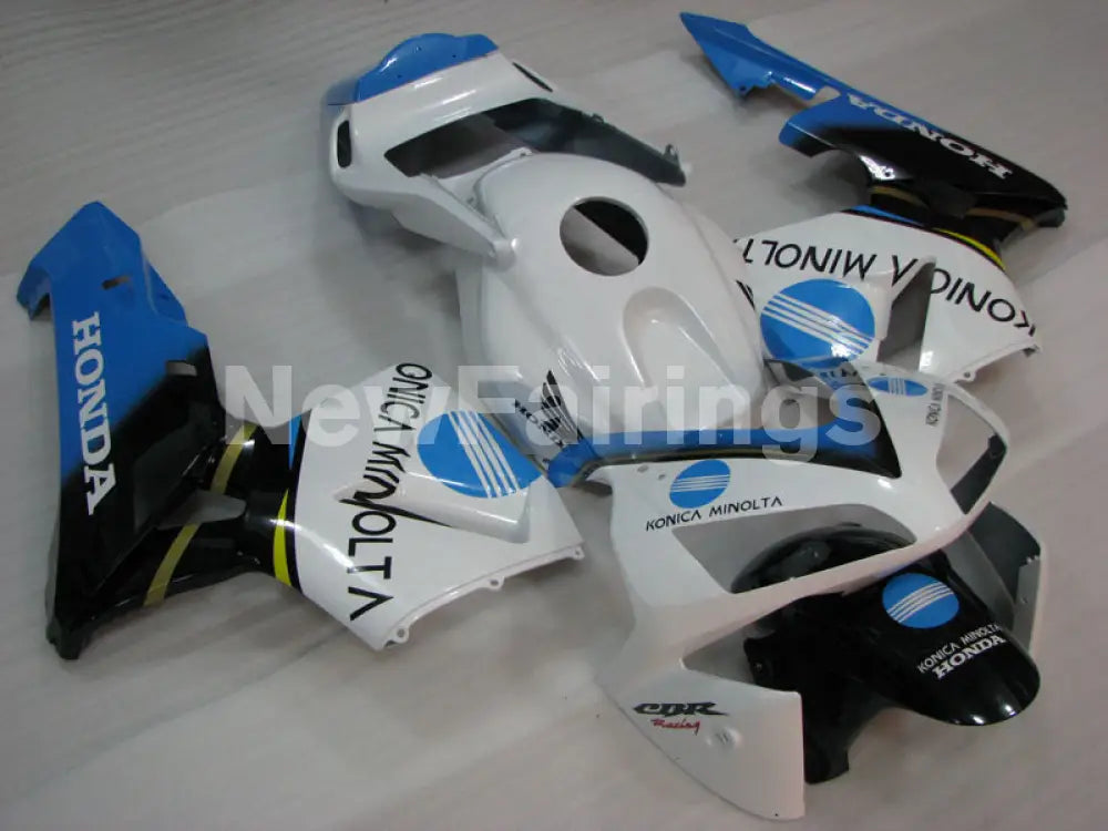 Blue White and Black Konica Minolta - CBR600RR 03-04 Fairing