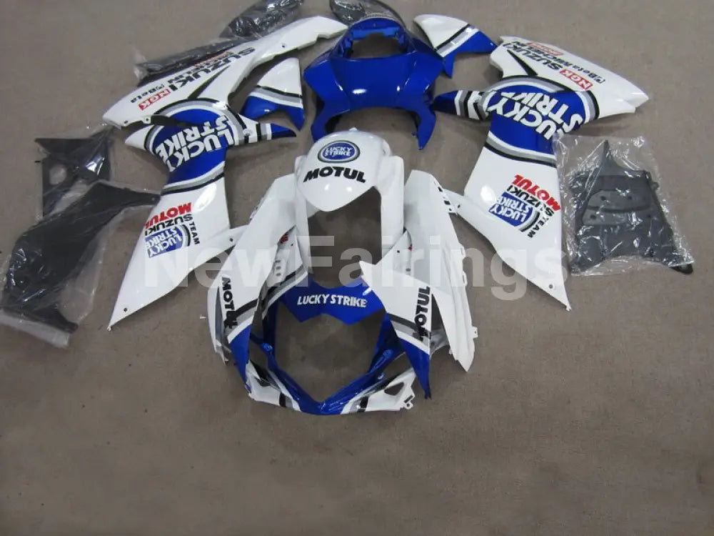 Blue and White Lucky Strike - GSX-R600 11-24 Fairing Kit