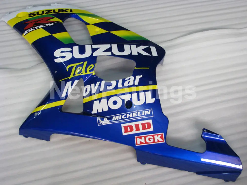 Blue and Yellow Movistar - GSX-R750 00-03 Fairing Kit