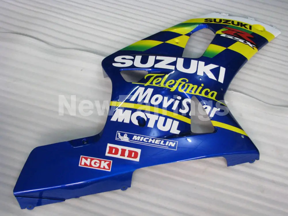 Blue and Yellow Movistar - GSX-R750 00-03 Fairing Kit