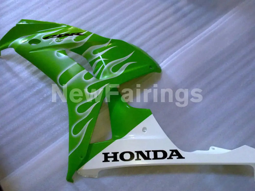 Green and White Flame - CBR1000RR 06-07 Fairing Kit -