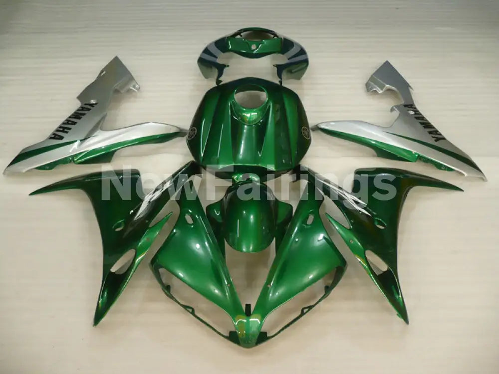 Green Silver Factory Style - YZF-R1 04-06 Fairing Kit