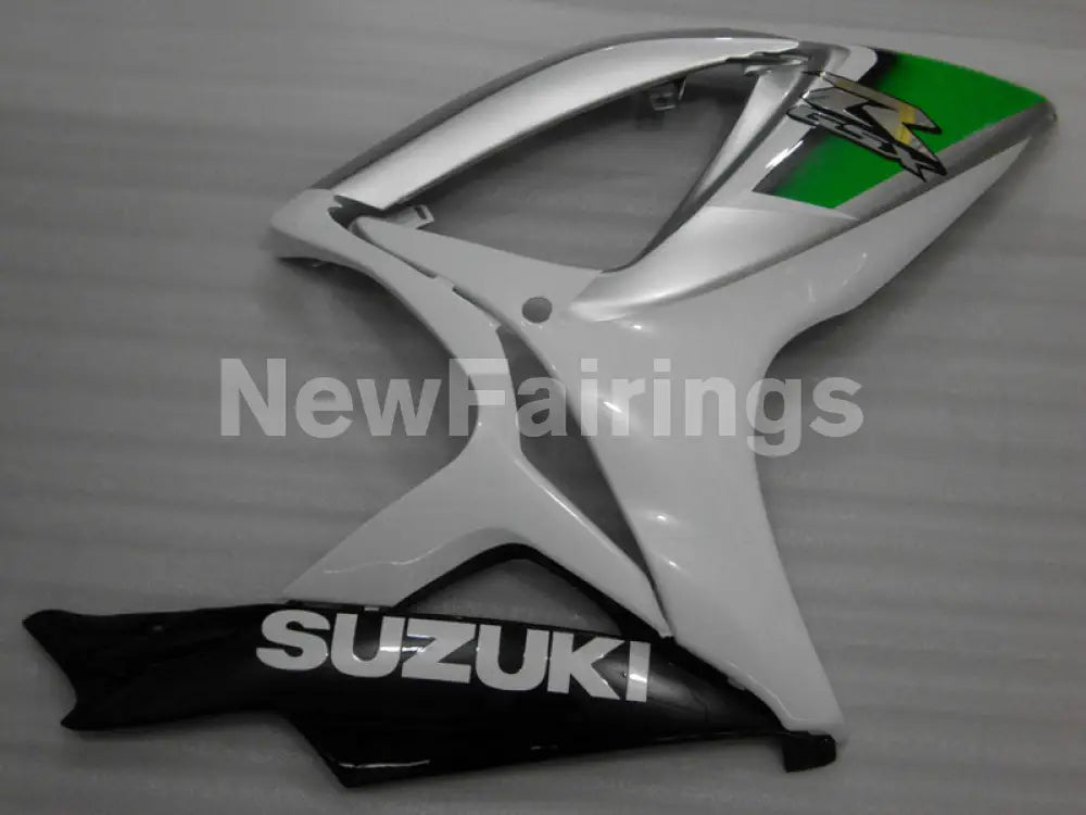 Green and White Silver Factory Style - GSX-R600 06-07