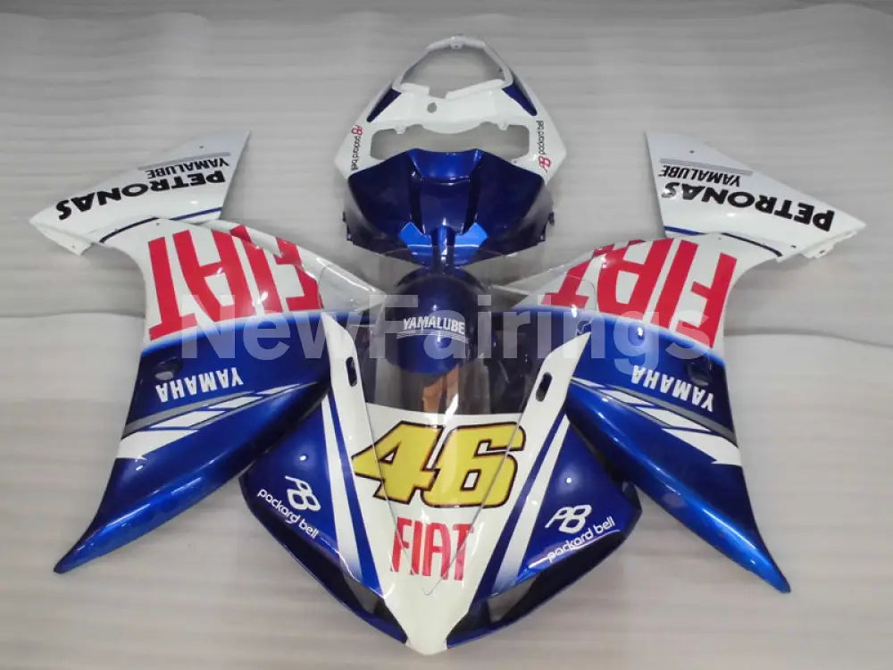 Number 46 White Blue FIAT - YZF-R1 12-14 Fairing Kit