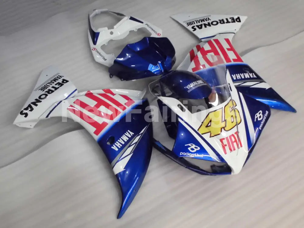 Number 46 White Blue FIAT - YZF-R1 12-14 Fairing Kit