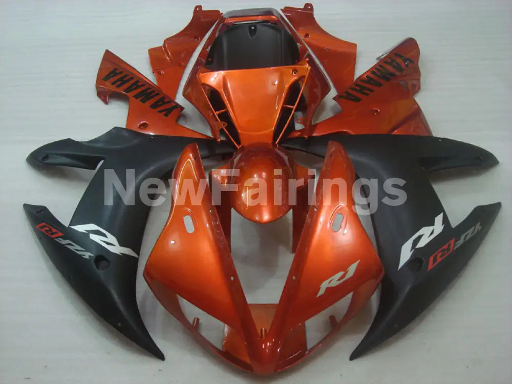 Orange and Matte Black Factory Style - YZF-R1 02-03 Fairing