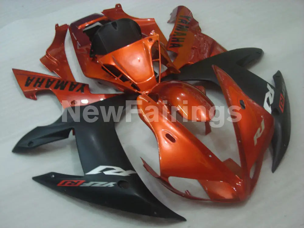 Orange and Matte Black Factory Style - YZF-R1 02-03 Fairing