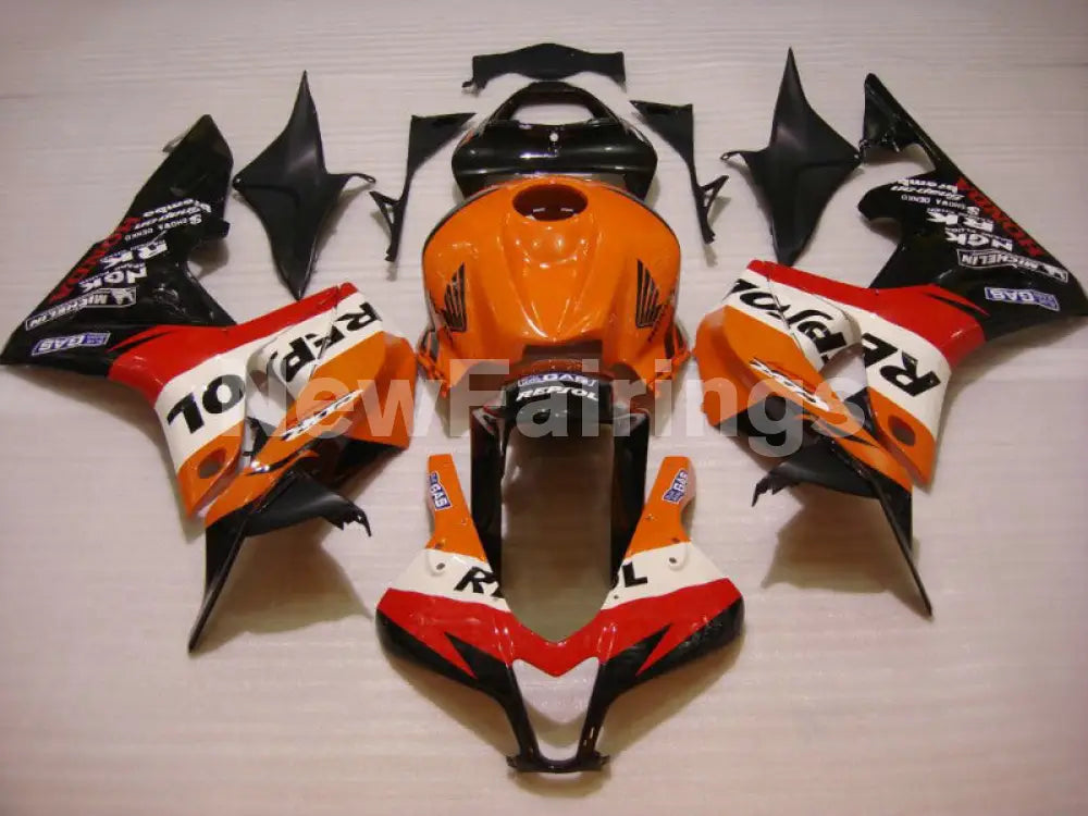 Orange and Red Black Repsol - CBR600RR 07-08 Fairing Kit -