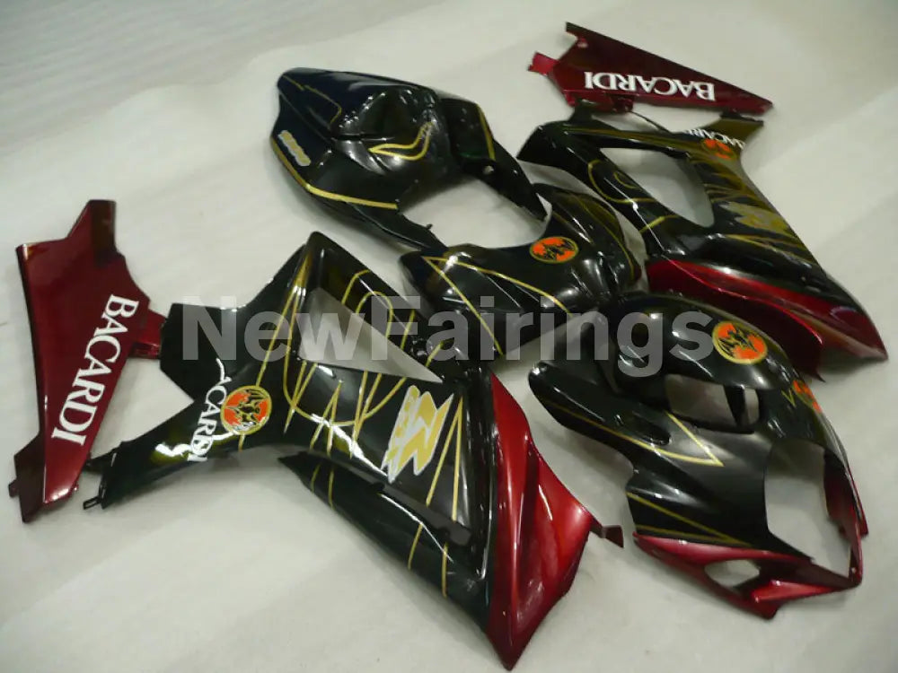 Red and Black BACARDI - GSX - R1000 07 - 08 Fairing Kit