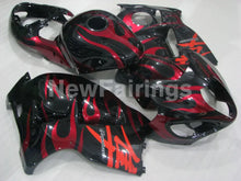 Cargar imagen en el visor de la galería, Red and Black Flame - GSX1300R Hayabusa 99-07 Fairing Kit