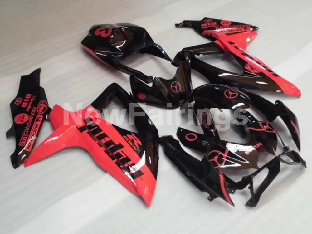 Red and Black Jordan - GSX-R600 08-10 Fairing Kit