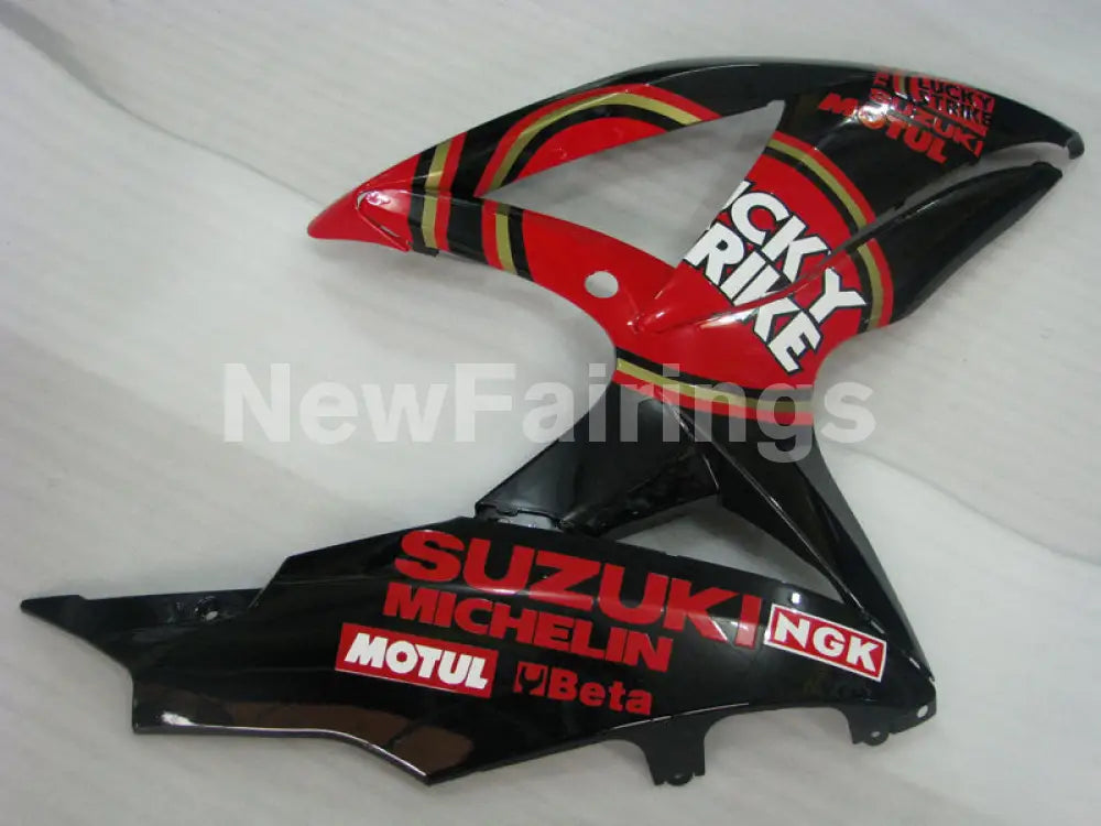 Red and Black Lucky Strike - GSX-R600 08-10 Fairing Kit