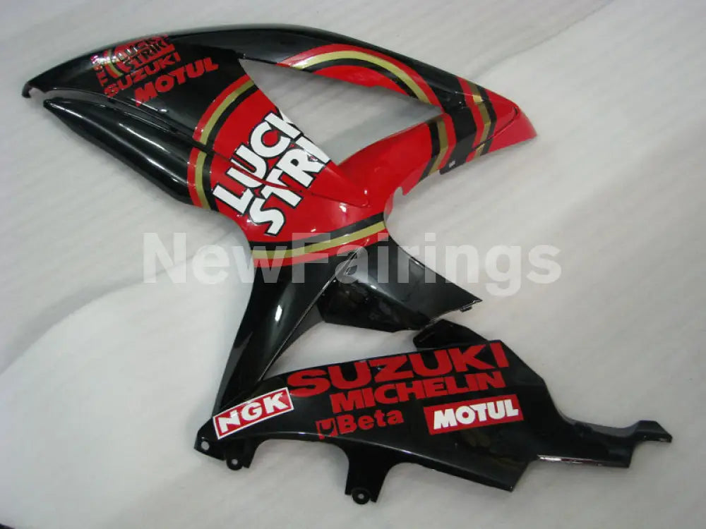 Red and Black Lucky Strike - GSX-R600 08-10 Fairing Kit