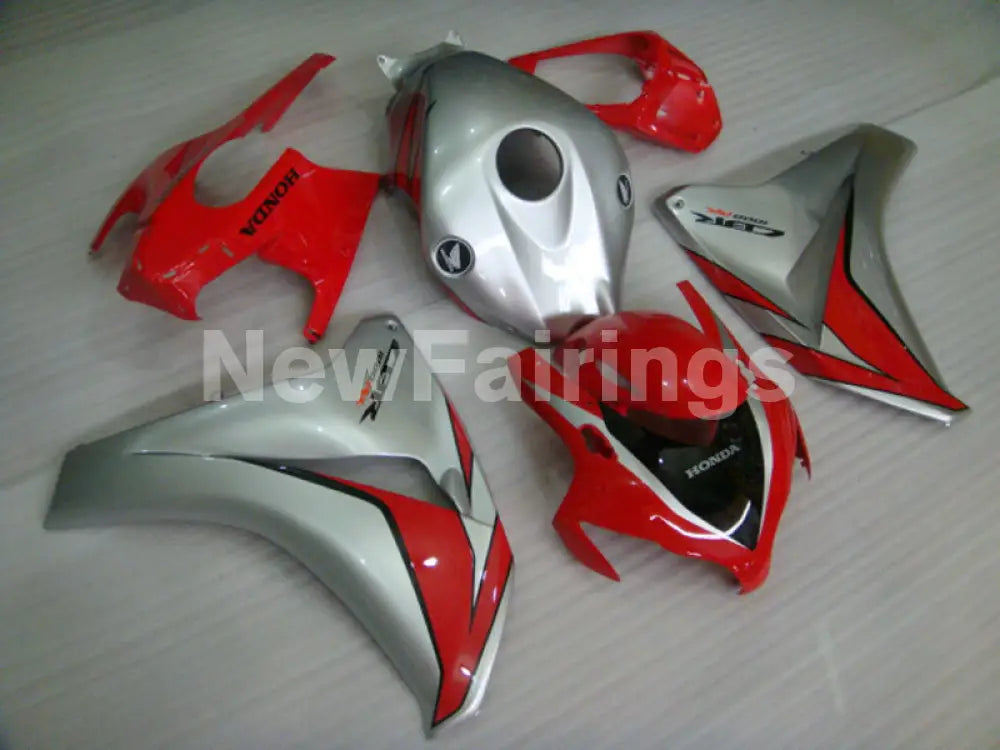 Red and Silver Factory Style - CBR1000RR 08-11 Fairing Kit -