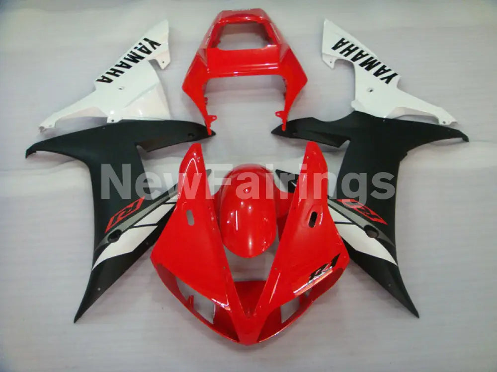 Red and White Matte Black Factory Style - YZF-R1 02-03