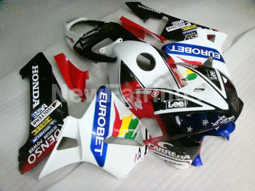 Red and Blue White Lee - CBR600RR 05-06 Fairing Kit -