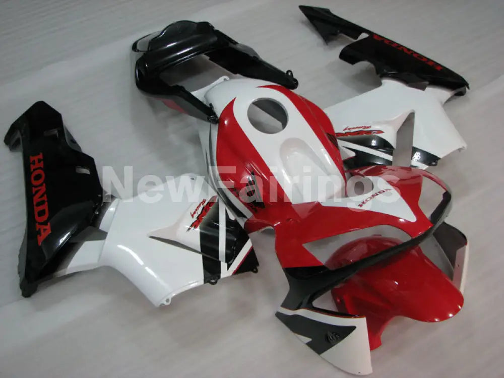 Red and White Black Factory Style - CBR600RR 03-04 Fairing