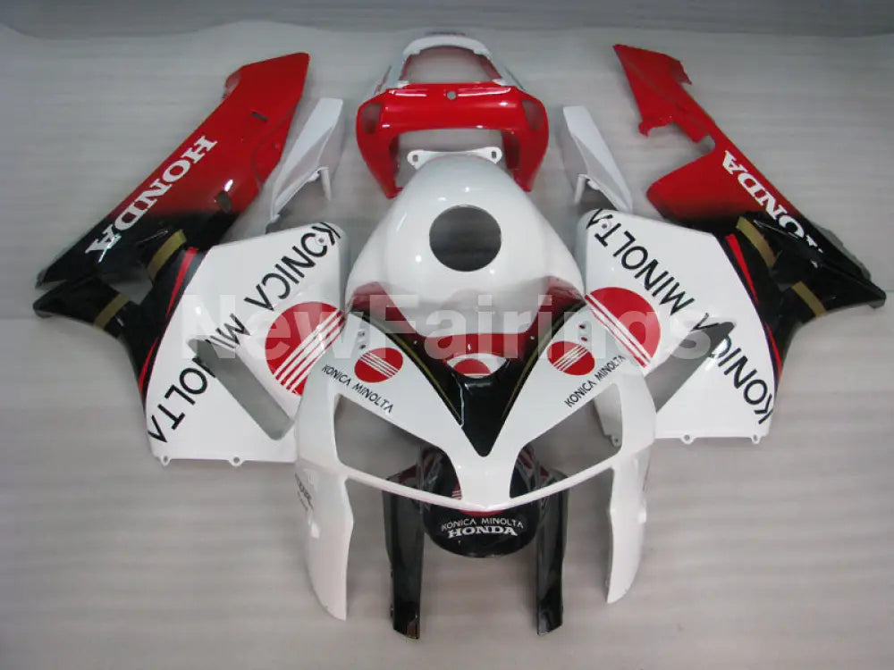 Red and White Konica Minolta - CBR600RR 05-06 Fairing Kit -