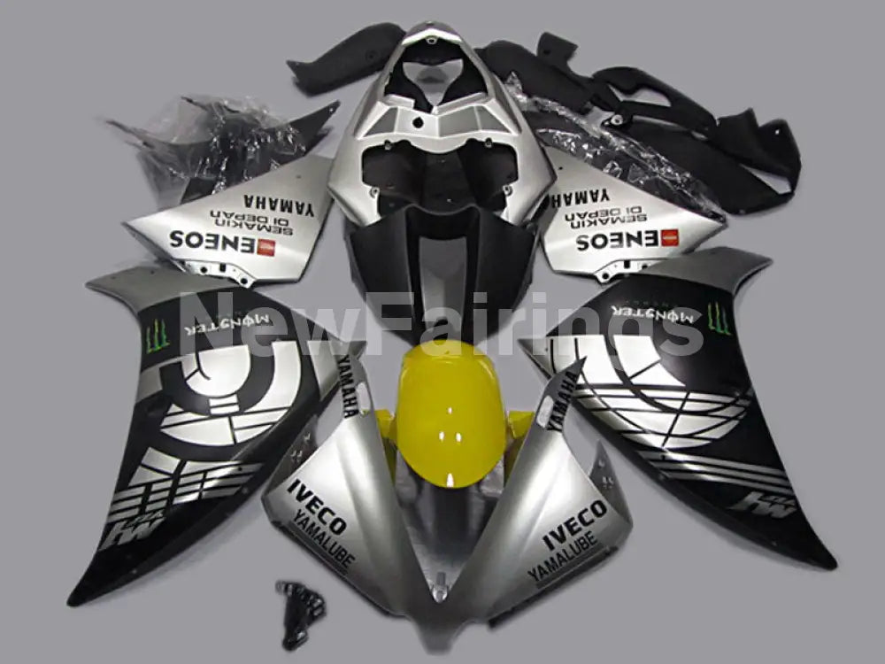 Silver Black ENEOS - YZF-R1 12-14 Fairing Kit - Vehicles &