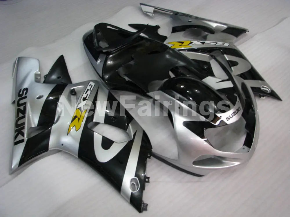 Silver and Black Factory Style - GSX-R600 01-03 Fairing Kit