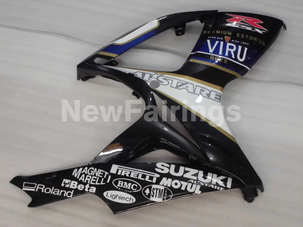 White and Black Blue Dark Dog - GSX-R600 06-07 Fairing Kit